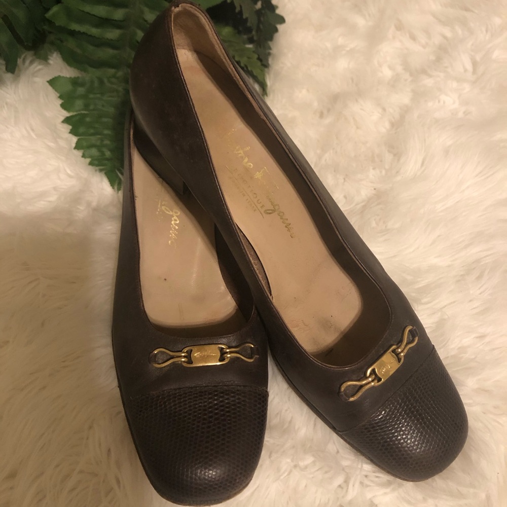 Ferragamo brown shoes